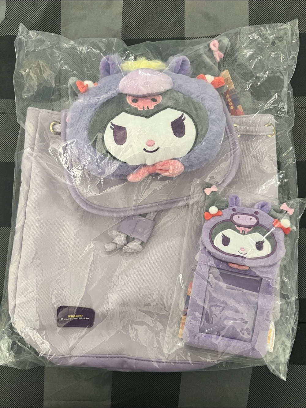 Sanrio Year of the Horse Purple Kuromi Backpack and Cardholder